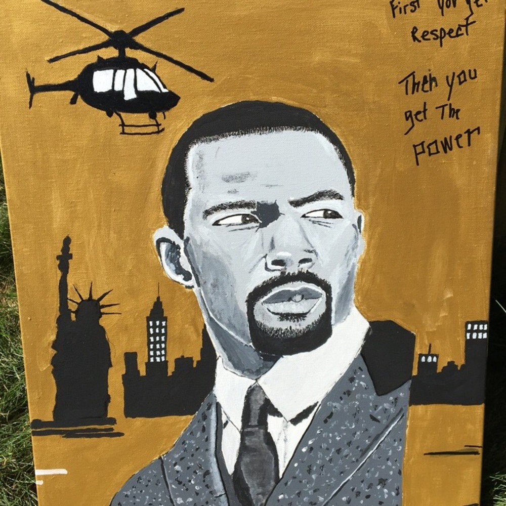 Ghost portrait hand painted